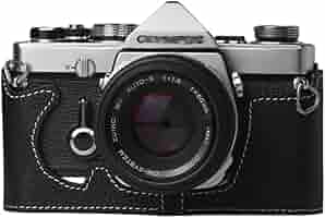 Amazon.com : DBZZ Half Camera case Handmade Genuine Leather Camera